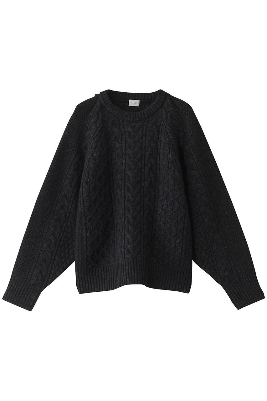 【マノフ/MANOF】のSHOULDER TUCK CABLE KNIT ニット インテリア・キッズ・メンズ・レディースファッション・服の通販 founy(ファニー) 　ファッション　Fashion　レディースファッション　WOMEN　トップス・カットソー　Tops/Tshirt　ニット　Knit Tops　プルオーバー　Pullover　A/W・秋冬　Aw・Autumn/Winter・Fw・Fall-Winter　ショート　Short　トレンド　Trend　バランス　Balance　NEW・新作・新着・新入荷　New Arrivals　GRAY|ID: prp329100004246869 ipo3291000000029466016