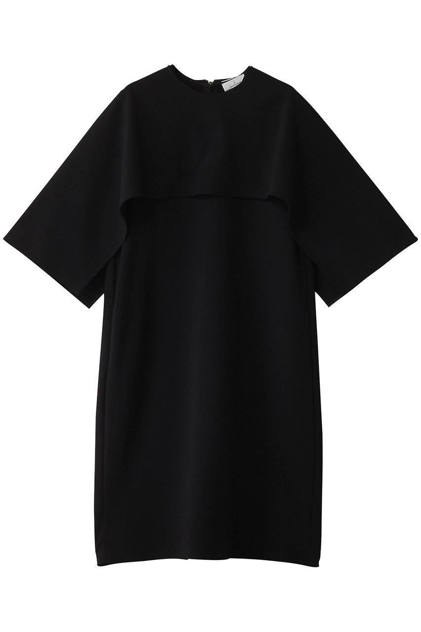 【ジェイドット/j.】のビスコースポンチ2WAYケープワンピース インテリア・キッズ・メンズ・レディースファッション・服の通販 founy(ファニー) 　ファッション　Fashion　レディースファッション　Fashion for Women　ワンピース　Dresses　チュニック　Tunic Tops & Dresses　オケージョン　Occasion Wear　シンプル　Simple, Minimal　チュニック　Tunic, Long Top　エレガント 上品　Elegant　ブラック|ID: prp329100004246876 ipo3291000000035365950