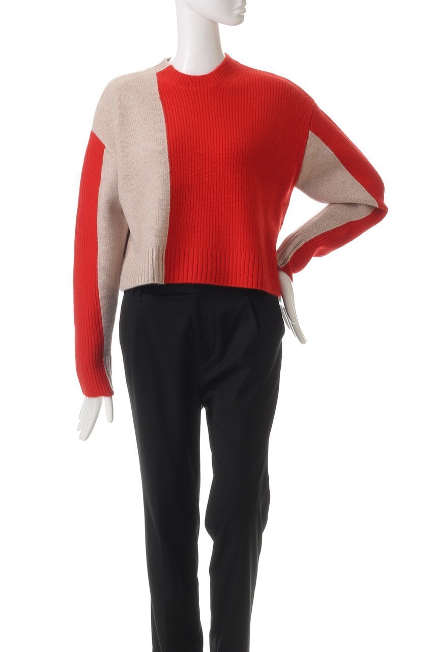 【ベイジ,/BEIGE,】のLAURIERS(ローリエ)/ウールカシミヤバイカラーニット 人気、トレンドファッション・服の通販 founy(ファニー) 　ファッション　Fashion　レディースファッション　Fashion for Women　トップス・カットソー　Cut & Sew Tops　ニット　Knit Tops & Sweaters　カジュアルプルオーバー・ニットトップス　Pullovers & Knit Tops / Casual Pullovers　ショート　Short, Short Length　バランス　Balance, Style Balance　other-2|ID: prp329100004246883 ipo3291000000035684224