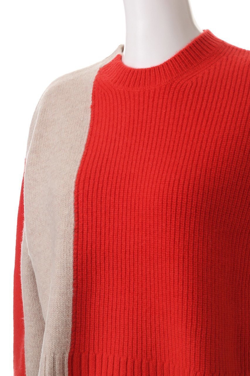 【ベイジ,/BEIGE,】のLAURIERS(ローリエ)/ウールカシミヤバイカラーニット 人気、トレンドファッション・服の通販 founy(ファニー) 　ファッション　Fashion　レディースファッション　Fashion for Women　トップス・カットソー　Cut & Sew Tops　ニット　Knit Tops & Sweaters　カジュアルプルオーバー・ニットトップス　Pullovers & Knit Tops / Casual Pullovers　ショート　Short, Short Length　バランス　Balance, Style Balance　other-5|ID: prp329100004246883 ipo3291000000035684227