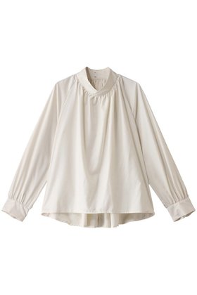 【ミディウミソリッド/MIDIUMISOLID】のh/neck gathered blouse.S ブラウス 人気、トレンドファッション・服の通販 founy(ファニー) ファッション Fashion レディースファッション Fashion for Women トップス・カットソー Cut & Sew Tops シャツ・ブラウス・オフィスカジュアル Elegant Blouses & Button-Ups エレガント 上品 Elegant ギャザー Gathered, Ruffled スリーブ Sleeve, Long Sleeve / Short Sleeve ハイネック High Neck, Mock Neck ロング Long, Long-Length |ID:prp329100004246888