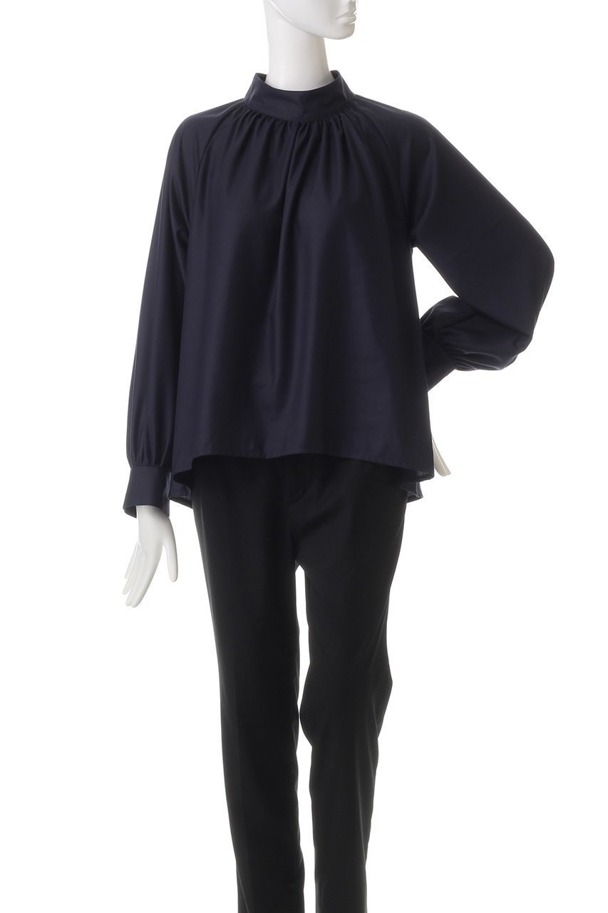 【ミディウミソリッド/MIDIUMISOLID】のh/neck gathered blouse.S ブラウス 人気、トレンドファッション・服の通販 founy(ファニー) ファッション Fashion レディースファッション Fashion for Women トップス・カットソー Cut & Sew Tops シャツ・ブラウス・オフィスカジュアル Elegant Blouses & Button-Ups エレガント 上品 Elegant ギャザー Gathered, Ruffled スリーブ Sleeve, Long Sleeve / Short Sleeve ハイネック High Neck, Mock Neck ロング Long, Long-Length 再入荷 Restock / Back in Stock other-2|ID: prp329100004246888 ipo3291000000034806648