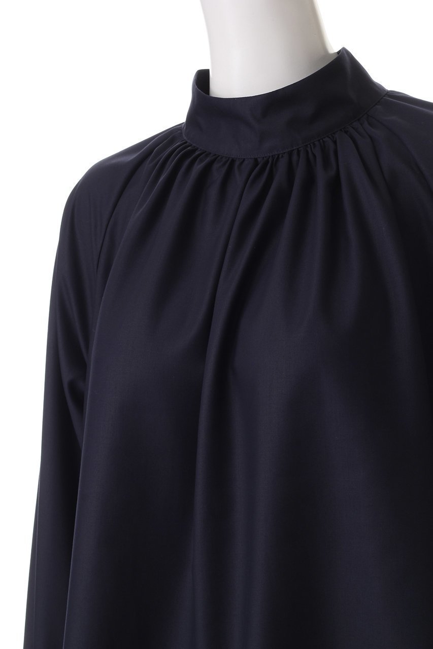 【ミディウミソリッド/MIDIUMISOLID】のh/neck gathered blouse.S ブラウス 人気、トレンドファッション・服の通販 founy(ファニー) ファッション Fashion レディースファッション Fashion for Women トップス・カットソー Cut & Sew Tops シャツ・ブラウス・オフィスカジュアル Elegant Blouses & Button-Ups エレガント 上品 Elegant ギャザー Gathered, Ruffled スリーブ Sleeve, Long Sleeve / Short Sleeve ハイネック High Neck, Mock Neck ロング Long, Long-Length 再入荷 Restock / Back in Stock other-5|ID: prp329100004246888 ipo3291000000034806651