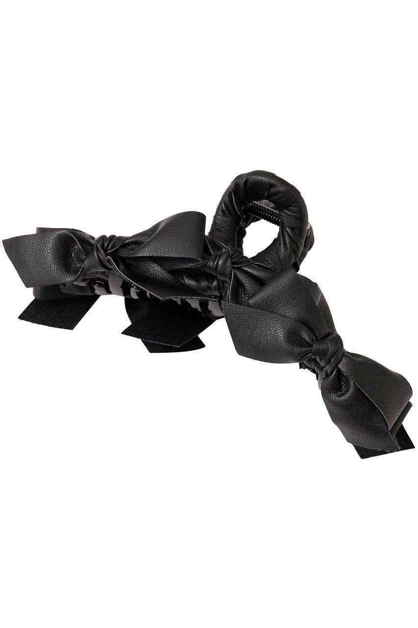 【トレス/TRESSE】のFAKE LEATHER RUBAN ヘアクリップ インテリア・キッズ・メンズ・レディースファッション・服の通販 founy(ファニー) 　ファッション　Fashion　レディースファッション　Fashion for Women　シュシュ&ヘアアクセ/ヘアアレンジ　Scrunchies & Hair Accessories　アクセサリー　Fashion Accessories　シンプル　Simple, Minimal　バレッタ　Barrette, Hair Clip　リボン　Ribbon, Bow　ロング　Long, Long-Length　エレガント 上品　Elegant　再入荷　Restock / Back in Stock　巾着　Drawstring Bag, Kinchaku　旅行　Travel　ブラック|ID: prp329100004247918 ipo3291000000035508089