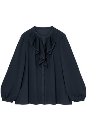 【アナイ/ANAYI】の【Eternal Line 2025】ジョーゼットカラミラッフル ブラウス 人気、トレンドファッション・服の通販 founy(ファニー) ファッション Fashion レディースファッション Fashion for Women トップス・カットソー Cut & Sew Tops シャツ・ブラウス・オフィスカジュアル Elegant Blouses & Button-Ups おすすめ Recommended / Our Picks シフォン Chiffon, Lightweight Fabric ジャケット Jacket, Outerwear ジョーゼット Georgette, Semi-Sheer Fabric スリーブ Sleeve, Long Sleeve / Short Sleeve パイピング Piping, Trim Design フロント Front, Front Design ラッフル Ruffle, Frill ロング Long, Long-Length |ID:prp329100004247920