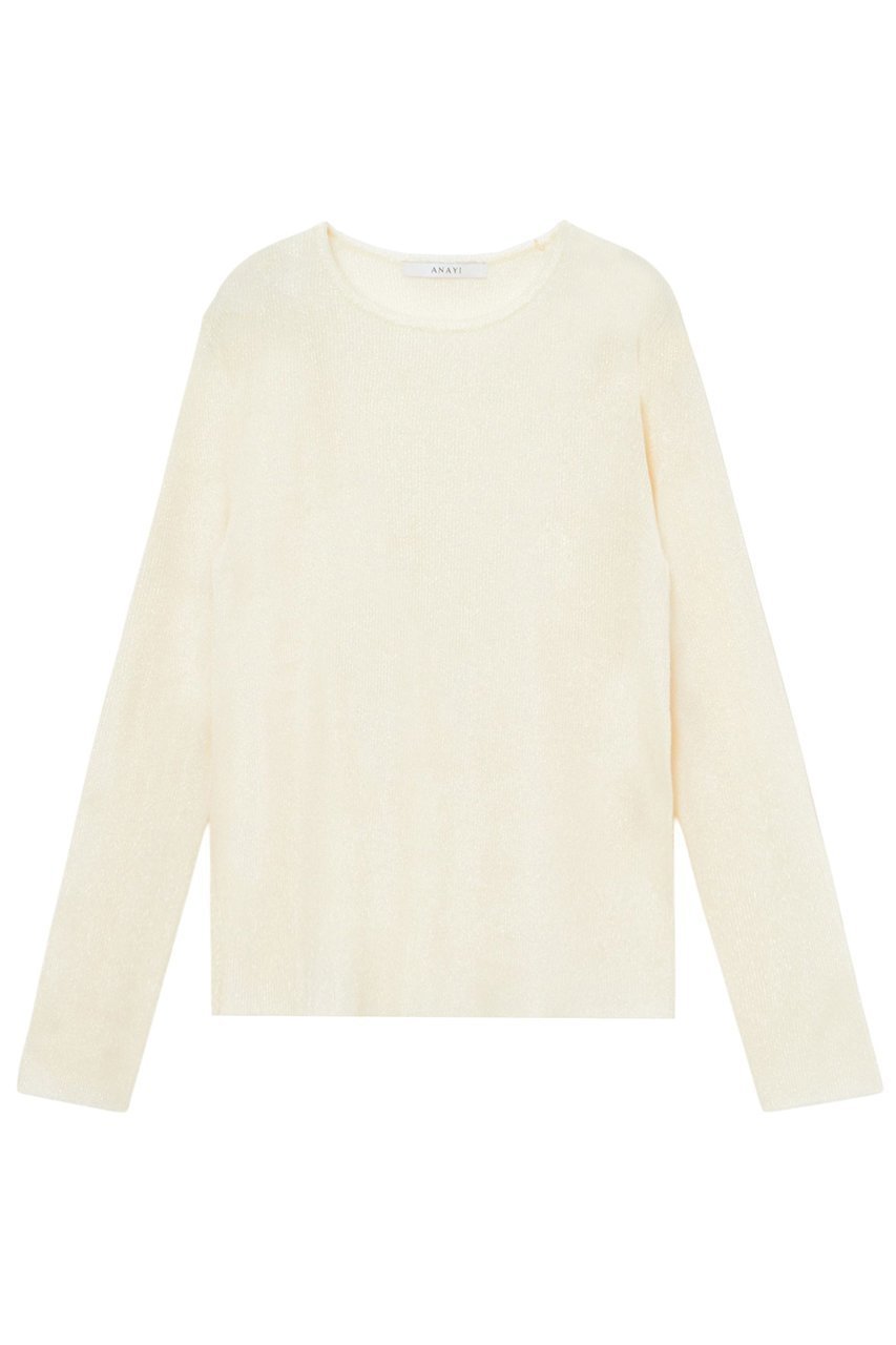 【アナイ/ANAYI】の【Eternal Line 2025】シアースパークリブ プルオーバー インテリア・キッズ・メンズ・レディースファッション・服の通販 founy(ファニー) 　ファッション　Fashion　レディースファッション　Fashion for Women　トップス・カットソー　Cut & Sew Tops　ニット　Knit Tops & Sweaters　カジュアルプルオーバー・ニットトップス　Pullovers & Knit Tops / Casual Pullovers　インナー　Innerwear　シアー　Sheer, See-Through　ジャケット　Jacket, Outerwear　再入荷　Restock / Back in Stock　春　Spring　ベージュ|ID: prp329100004247923 ipo3291000000035053129