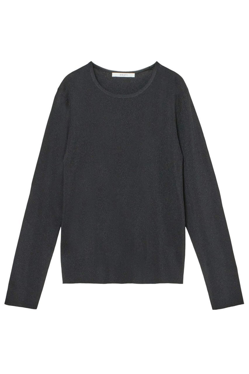 【アナイ/ANAYI】の【Eternal Line 2025】シアースパークリブ プルオーバー インテリア・キッズ・メンズ・レディースファッション・服の通販 founy(ファニー) 　ファッション　Fashion　レディースファッション　Fashion for Women　トップス・カットソー　Cut & Sew Tops　ニット　Knit Tops & Sweaters　カジュアルプルオーバー・ニットトップス　Pullovers & Knit Tops / Casual Pullovers　インナー　Innerwear　シアー　Sheer, See-Through　ジャケット　Jacket, Outerwear　再入荷　Restock / Back in Stock　春　Spring　ブラック|ID: prp329100004247923 ipo3291000000035053130