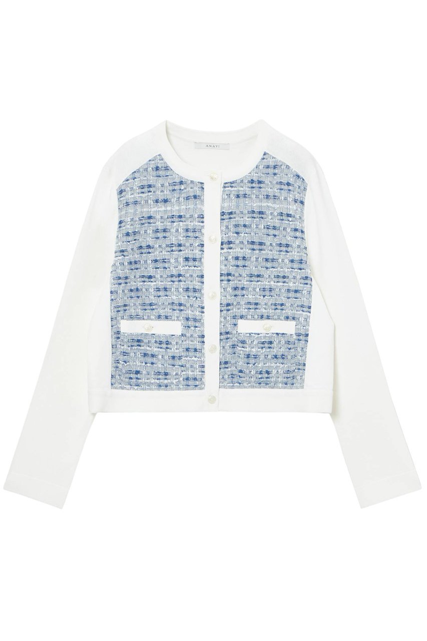 【アナイ/ANAYI】の【Eternal Line 2025】ミックスツイードコンビ ジャケット カーディガン 人気、トレンドファッション・服の通販 founy(ファニー) ファッション Fashion レディースファッション Fashion for Women カーディガン Cardigan, Knitwear シフォン Chiffon, Lightweight Fabric ジャケット Jacket, Outerwear セットアップ Set-Up, Coordinated Outfit ツイード Twill, Twill Weave 人気 Popular, Best Seller ポケット Pocket, Pocket Detail メタル Metal, Metal Parts おすすめ Recommended / Our Picks other-1|ID: prp329100004247924 ipo3291000000033705528