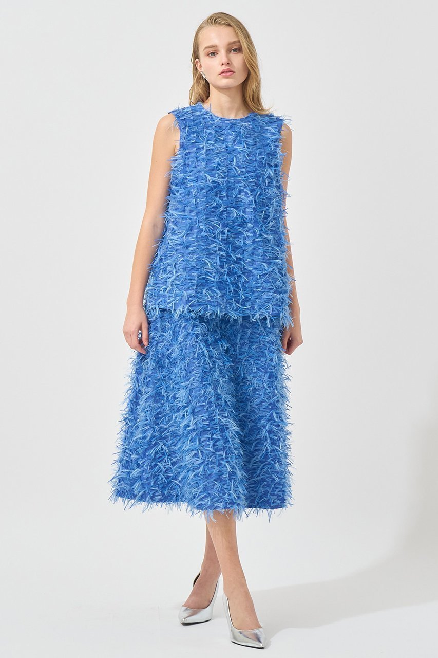 【アナイ/ANAYI】の【Eternal Line 2025】フェザーカットジャガード ブラウス 人気、トレンドファッション・服の通販 founy(ファニー) 　ファッション　Fashion　レディースファッション　Fashion for Women　トップス・カットソー　Cut & Sew Tops　キャミソール&ノースリーブ　Camisoles & Sleeveless Tops　シャツ・ブラウス・オフィスカジュアル　Elegant Blouses & Button-Ups　スリット　Slit, Slit Detail　セットアップ　Set-Up, Coordinated Outfit　タフタ　Taffeta, Structured Fabric　トレンド　Trend, Trending Now　ノースリーブ　Sleeveless, No-Sleeve　フェザー　Feather, Feather Detail　ミックス　Mix, Mixed Style　リボン　Ribbon, Bow　再入荷　Restock / Back in Stock　おすすめ　Recommended / Our Picks　other-3|ID: prp329100004247929 ipo3291000000035054217