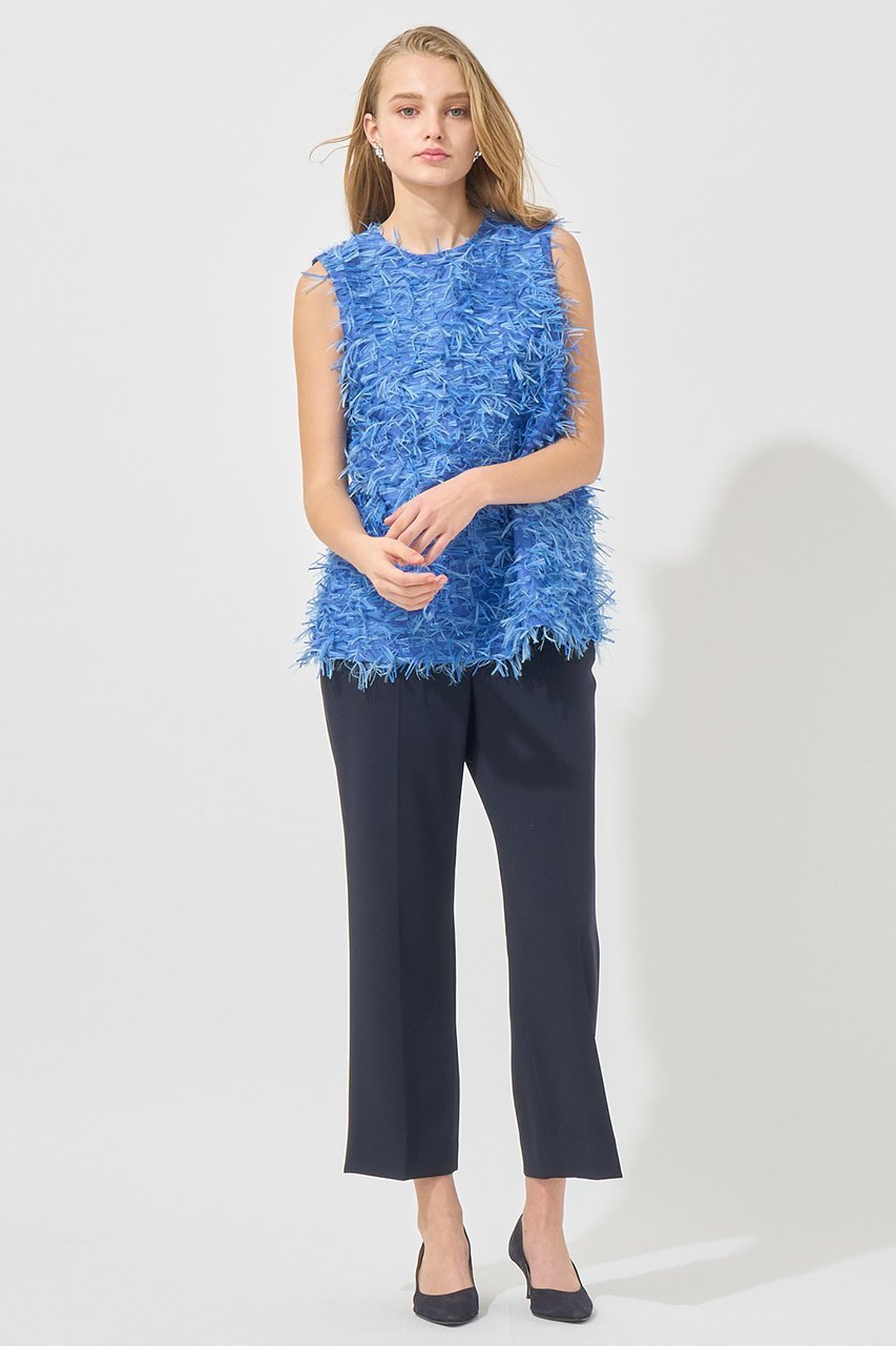 【アナイ/ANAYI】の【Eternal Line 2025】フェザーカットジャガード ブラウス 人気、トレンドファッション・服の通販 founy(ファニー) 　ファッション　Fashion　レディースファッション　Fashion for Women　トップス・カットソー　Cut & Sew Tops　キャミソール&ノースリーブ　Camisoles & Sleeveless Tops　シャツ・ブラウス・オフィスカジュアル　Elegant Blouses & Button-Ups　スリット　Slit, Slit Detail　セットアップ　Set-Up, Coordinated Outfit　タフタ　Taffeta, Structured Fabric　トレンド　Trend, Trending Now　ノースリーブ　Sleeveless, No-Sleeve　フェザー　Feather, Feather Detail　ミックス　Mix, Mixed Style　リボン　Ribbon, Bow　再入荷　Restock / Back in Stock　おすすめ　Recommended / Our Picks　other-4|ID: prp329100004247929 ipo3291000000035054218