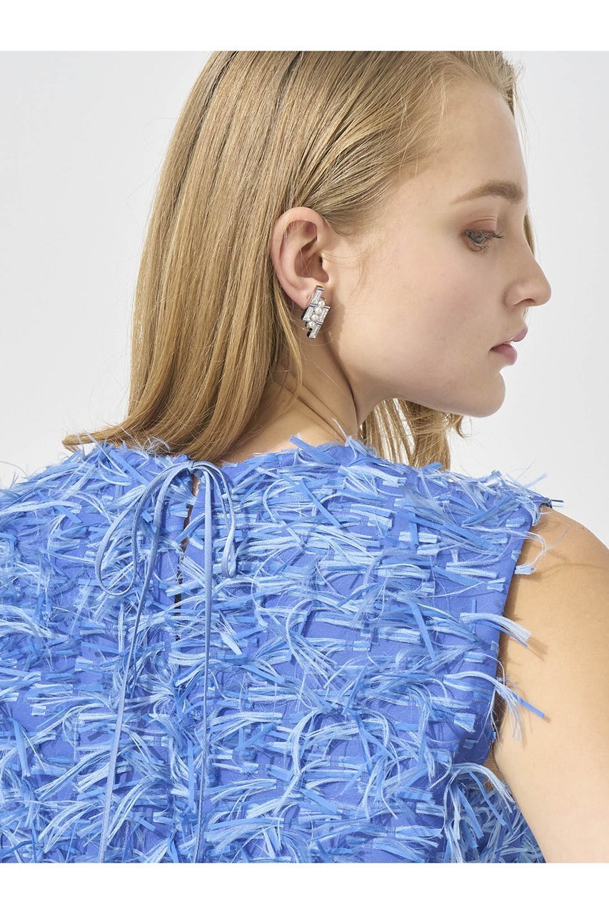 【アナイ/ANAYI】の【Eternal Line 2025】フェザーカットジャガード ブラウス 人気、トレンドファッション・服の通販 founy(ファニー) 　ファッション　Fashion　レディースファッション　Fashion for Women　トップス・カットソー　Cut & Sew Tops　キャミソール&ノースリーブ　Camisoles & Sleeveless Tops　シャツ・ブラウス・オフィスカジュアル　Elegant Blouses & Button-Ups　スリット　Slit, Slit Detail　セットアップ　Set-Up, Coordinated Outfit　タフタ　Taffeta, Structured Fabric　トレンド　Trend, Trending Now　ノースリーブ　Sleeveless, No-Sleeve　フェザー　Feather, Feather Detail　ミックス　Mix, Mixed Style　リボン　Ribbon, Bow　再入荷　Restock / Back in Stock　おすすめ　Recommended / Our Picks　other-5|ID: prp329100004247929 ipo3291000000035054219