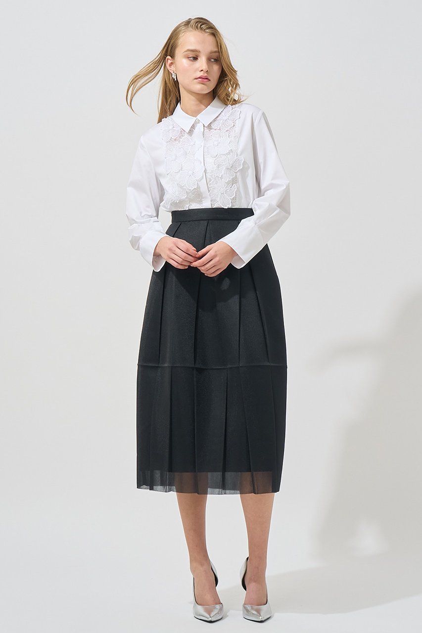 【アナイ/ANAYI】の【Eternal Line 2025】ダブルラッセル立体プリーツ スカート 人気、トレンドファッション・服の通販 founy(ファニー) 　ファッション　Fashion　レディースファッション　Fashion for Women　スカート　Skirts　プリーツスカート / 上品フェミニンスタイル　Pleated Skirts　クッション　Cushion, Throw Pillow　シアー　Sheer, See-Through　ダブル　Double, Double-Breasted　テーパード　Tapered, Tapered Pants　プリーツ　Pleats, Pleated　ボックス　Boxy, Box Shape　ラッセル　Raschel, Raschel Lace　再入荷　Restock / Back in Stock　other-7|ID: prp329100004247933 ipo3291000000032843595