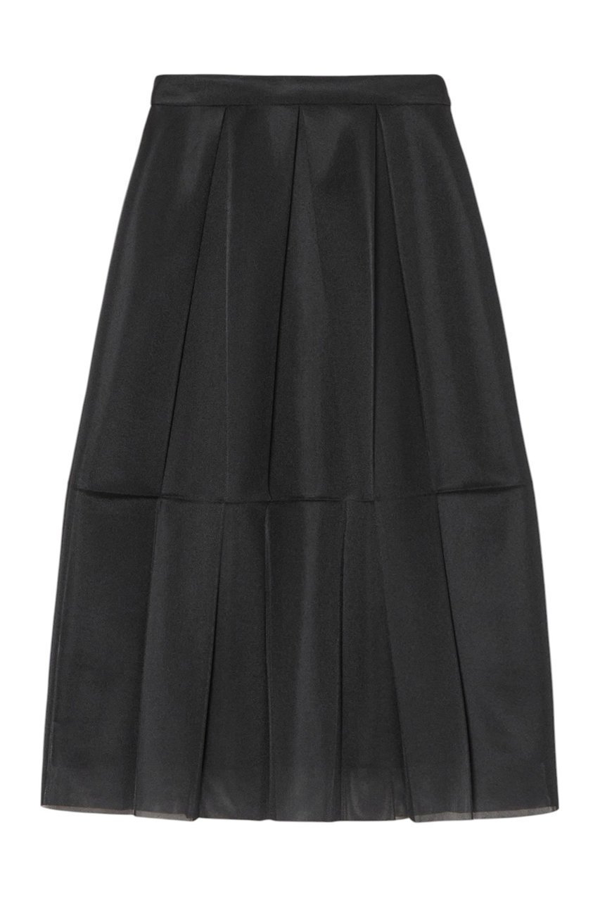 【アナイ/ANAYI】の【Eternal Line 2025】ダブルラッセル立体プリーツ スカート インテリア・キッズ・メンズ・レディースファッション・服の通販 founy(ファニー) 　ファッション　Fashion　レディースファッション　Fashion for Women　スカート　Skirts　プリーツスカート / 上品フェミニンスタイル　Pleated Skirts　クッション　Cushion, Throw Pillow　シアー　Sheer, See-Through　ダブル　Double, Double-Breasted　テーパード　Tapered, Tapered Pants　プリーツ　Pleats, Pleated　ボックス　Boxy, Box Shape　ラッセル　Raschel, Raschel Lace　再入荷　Restock / Back in Stock　ブラック|ID: prp329100004247933 ipo3291000000035052702