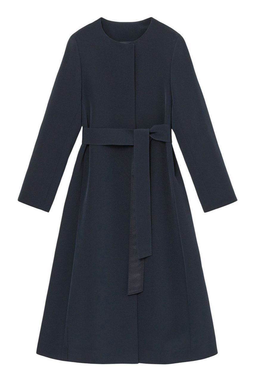 【アナイ/ANAYI】の【Eternal Line 2025】コンパクトストレッチノーカラーコート 人気、トレンドファッション・服の通販 founy(ファニー) 　ファッション　Fashion　レディースファッション　Fashion for Women　アウター　Coat / Outerwear Collection　コート・ロングコート・ピーコート　Long Coats, Peacoats & More　シンプル　Simple, Minimal　スリーブ　Sleeve, Long Sleeve / Short Sleeve　ダブル　Double, Double-Breasted　フロント　Front, Front Design　リボン　Ribbon, Bow　ロング　Long, Long-Length　 other-1|ID: prp329100004247936 ipo3291000000036065010