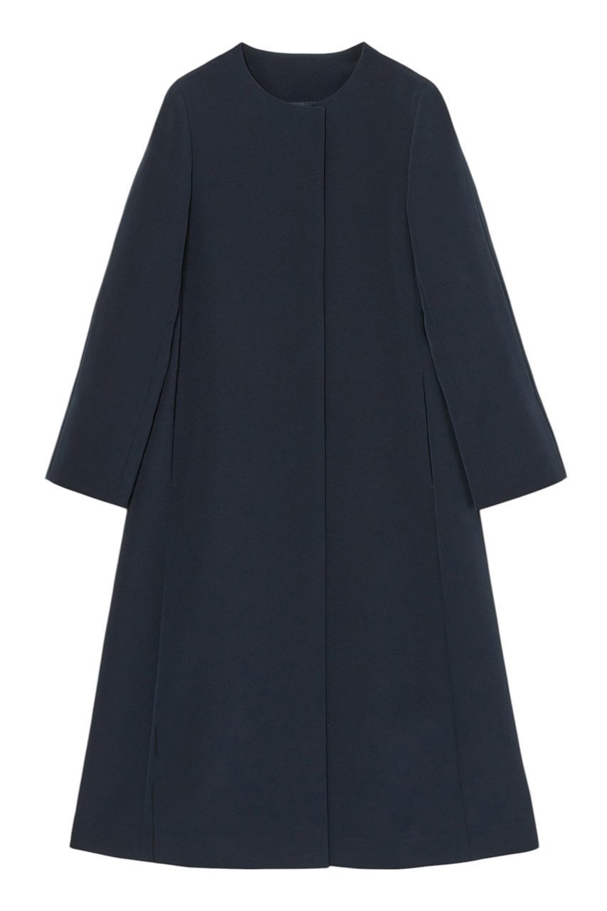 【アナイ/ANAYI】の【Eternal Line 2025】コンパクトストレッチノーカラーコート 人気、トレンドファッション・服の通販 founy(ファニー) 　ファッション　Fashion　レディースファッション　Fashion for Women　アウター　Coat / Outerwear Collection　コート・ロングコート・ピーコート　Long Coats, Peacoats & More　シンプル　Simple, Minimal　スリーブ　Sleeve, Long Sleeve / Short Sleeve　ダブル　Double, Double-Breasted　フロント　Front, Front Design　リボン　Ribbon, Bow　ロング　Long, Long-Length　other-3|ID: prp329100004247936 ipo3291000000036065013