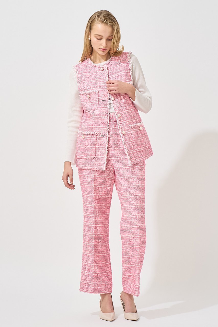 【アナイ/ANAYI】の【Eternal Line 2025】ミニドットツイード4ポケットジレ 人気、トレンドファッション・服の通販 founy(ファニー) 　ファッション　Fashion　レディースファッション　Fashion for Women　アウター　Coat / Outerwear Collection　レディースジャケット・軽アウター　Jackets　おすすめ　Recommended / Our Picks　ジャケット　Jacket, Outerwear　セットアップ　Set-Up, Coordinated Outfit　ツイード　Twill, Twill Weave　パール　Pearl, Pearl Accent　ブレード　Braid, Decorative Trim　ベスト　Vest, Waistcoat　ポケット　Pocket, Pocket Detail　ポンポン　Pom-Pom, Fluffy Ball　モノトーン　Monotone, Black and White　ランダム　Random, Irregular　再入荷　Restock / Back in Stock　春　Spring　other-5|ID: prp329100004247941 ipo3291000000035924647