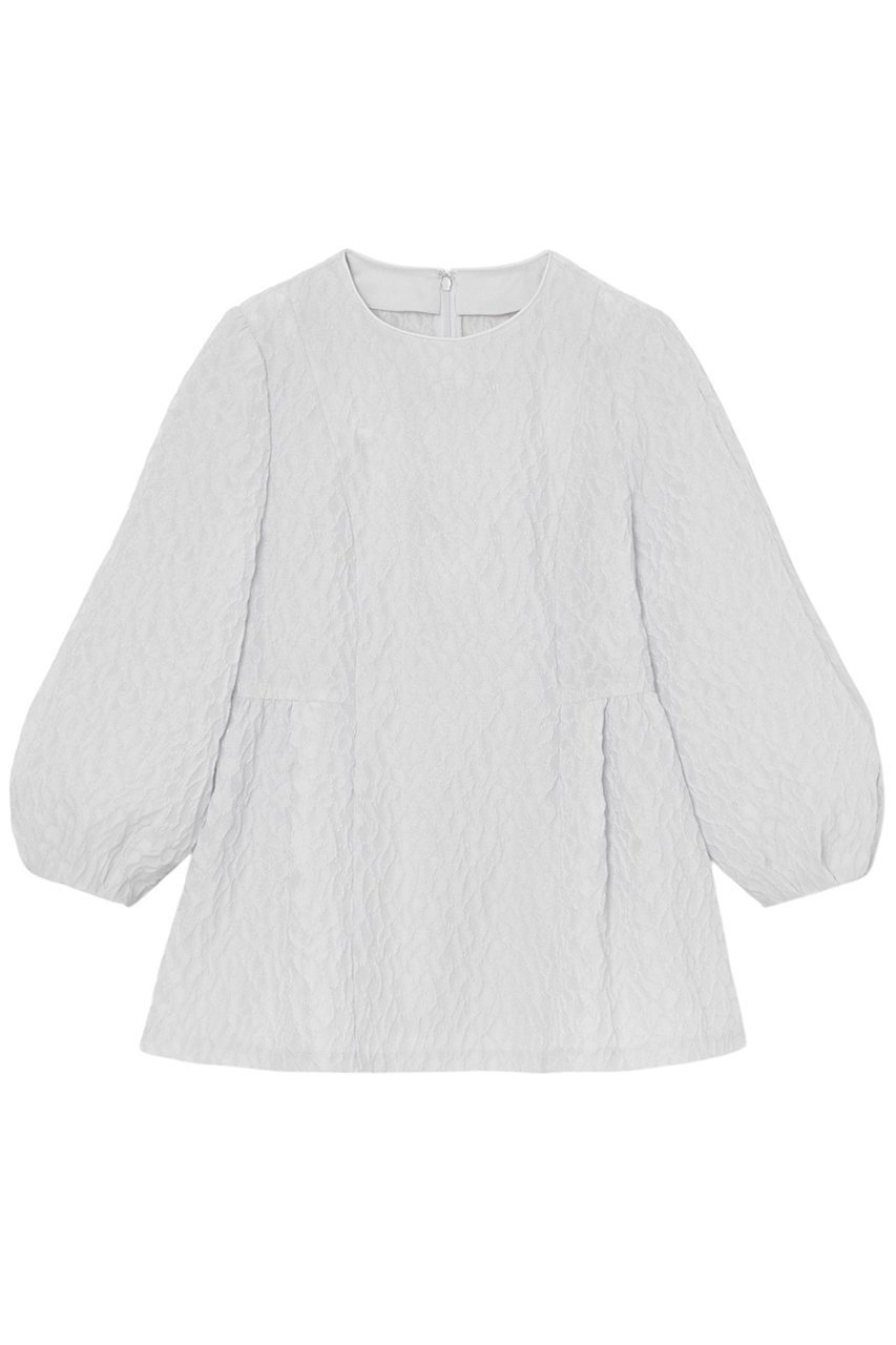 【アナイ/ANAYI】の【Eternal Line 2025】リングふくれジャガードペプラム ブラウス インテリア・キッズ・メンズ・レディースファッション・服の通販 founy(ファニー) 　ファッション　Fashion　レディースファッション　Fashion for Women　トップス・カットソー　Cut & Sew Tops　シャツ・ブラウス・オフィスカジュアル　Elegant Blouses & Button-Ups　おすすめ　Recommended / Our Picks　ギャザー　Gathered, Ruffled　ジャカード／ジャガード　Jacquard, Woven Pattern　スリーブ　Sleeve, Long Sleeve / Short Sleeve　セットアップ　Set-Up, Coordinated Outfit　ペプラム　Peplum, Flared Hem　レース　Lace, Lace Fabric　ロング　Long, Long-Length　エレガント 上品　Elegant　再入荷　Restock / Back in Stock　ライトグレー|ID: prp329100004247944 ipo3291000000035052735