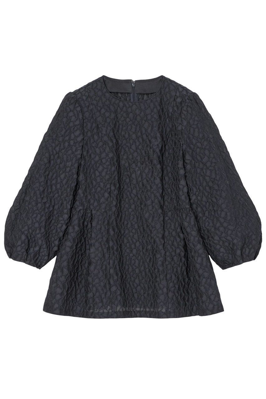 【アナイ/ANAYI】の【Eternal Line 2025】リングふくれジャガードペプラム ブラウス インテリア・キッズ・メンズ・レディースファッション・服の通販 founy(ファニー) 　ファッション　Fashion　レディースファッション　Fashion for Women　トップス・カットソー　Cut & Sew Tops　シャツ・ブラウス・オフィスカジュアル　Elegant Blouses & Button-Ups　おすすめ　Recommended / Our Picks　ギャザー　Gathered, Ruffled　ジャカード／ジャガード　Jacquard, Woven Pattern　スリーブ　Sleeve, Long Sleeve / Short Sleeve　セットアップ　Set-Up, Coordinated Outfit　ペプラム　Peplum, Flared Hem　レース　Lace, Lace Fabric　ロング　Long, Long-Length　エレガント 上品　Elegant　再入荷　Restock / Back in Stock　ネイビー|ID: prp329100004247944 ipo3291000000035052736