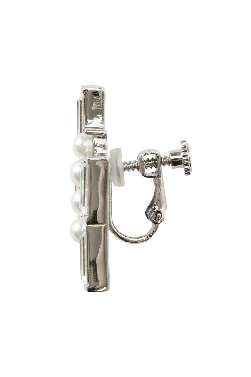 【アナイ/ANAYI】のレクタングルガラス3連イヤリング 人気、トレンドファッション・服の通販 founy(ファニー) 　ファッション　Fashion　レディースファッション　Fashion for Women　ジュエリー　Jewelry　ファッションリング　Fashion Rings　イヤリング・フープ・ドロップタイプ　Hoop, Drop & Clip Earrings　イヤリング　Earrings　ガラス　Glass, Glassware　シンプル　Simple, Minimal　パール　Pearl, Pearl Accent　エレガント 上品　Elegant　再入荷　Restock / Back in Stock　other-3|ID: prp329100004247947 ipo3291000000035051353