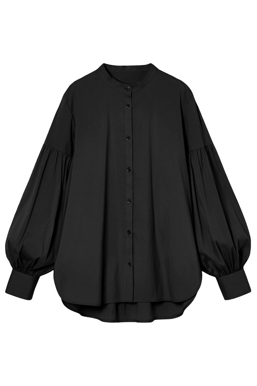 【アナイ/ANAYI】の【Eternal Line 2025】ストレッチブロードパフ袖ブラウス インテリア・キッズ・メンズ・レディースファッション・服の通販 founy(ファニー) 　ファッション　Fashion　レディースファッション　Fashion for Women　トップス・カットソー　Cut & Sew Tops　シャツ・ブラウス・オフィスカジュアル　Elegant Blouses & Button-Ups　インナー　Innerwear　シンプル　Simple, Minimal　スタンド　Stand Collar, Upright Stand　ストレッチ　Stretch, Stretchy Fabric　スリーブ　Sleeve, Long Sleeve / Short Sleeve　ブロード　Broadcloth, Fine Cotton　ロング　Long, Long-Length　エレガント 上品　Elegant　再入荷　Restock / Back in Stock　ブラック|ID: prp329100004247953 ipo3291000000035054838