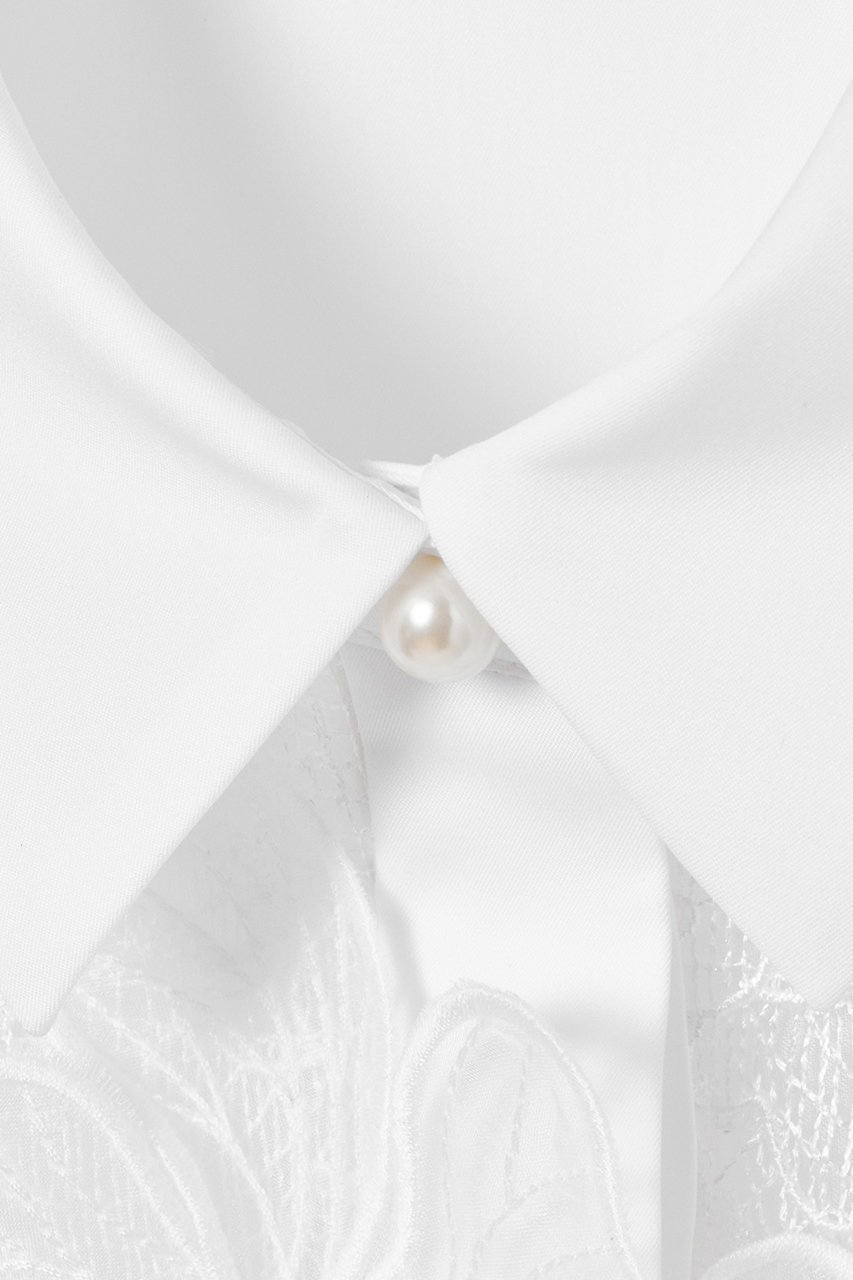 【アナイ/ANAYI】の【Eternal Line 2025】コンパクトコットン刺繍シャツ 人気、トレンドファッション・服の通販 founy(ファニー) 　ファッション　Fashion　レディースファッション　Fashion for Women　トップス・カットソー　Cut & Sew Tops　シャツ・ブラウス・オフィスカジュアル　Elegant Blouses & Button-Ups　オーガンジー　Organza Fabric　コンパクト　Compact, Small Size　シルク　Silk, 100% Silk　スリット　Slit, Slit Detail　スリーブ　Sleeve, Long Sleeve / Short Sleeve　フラワー　Flower, Floral　フロント　Front, Front Design　ラグジュアリー　Luxury, Elegant　レース　Lace, Lace Fabric　ロング　Long, Long-Length　ワーク　Workwear, Utility Style　再入荷　Restock / Back in Stock　おすすめ　Recommended / Our Picks　other-4|ID: prp329100004247954 ipo3291000000035054844