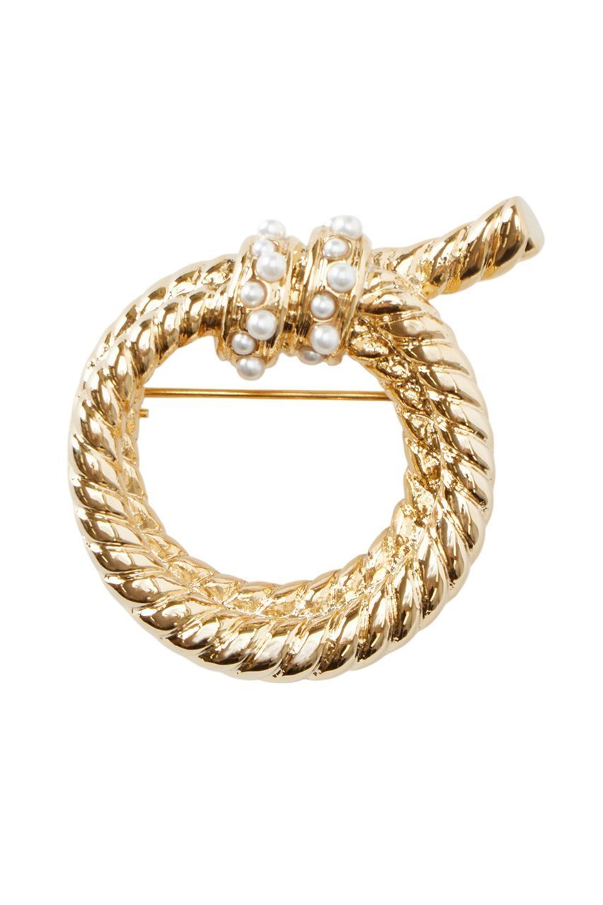 【アナイ/ANAYI】のパールノットサークルブローチ インテリア・キッズ・メンズ・レディースファッション・服の通販 founy(ファニー) 　ファッション　Fashion　レディースファッション　Fashion for Women　シンプル　Simple, Minimal　ジャカード／ジャガード　Jacquard, Woven Pattern　ツイード　Twill, Twill Weave　テクスチャー　Texture, Textured Fabric　パール　Pearl, Pearl Accent　ブローチ　Brooch, Pin Brooch　再入荷　Restock / Back in Stock　オフホワイト|ID: prp329100004247966 ipo3291000000035051298