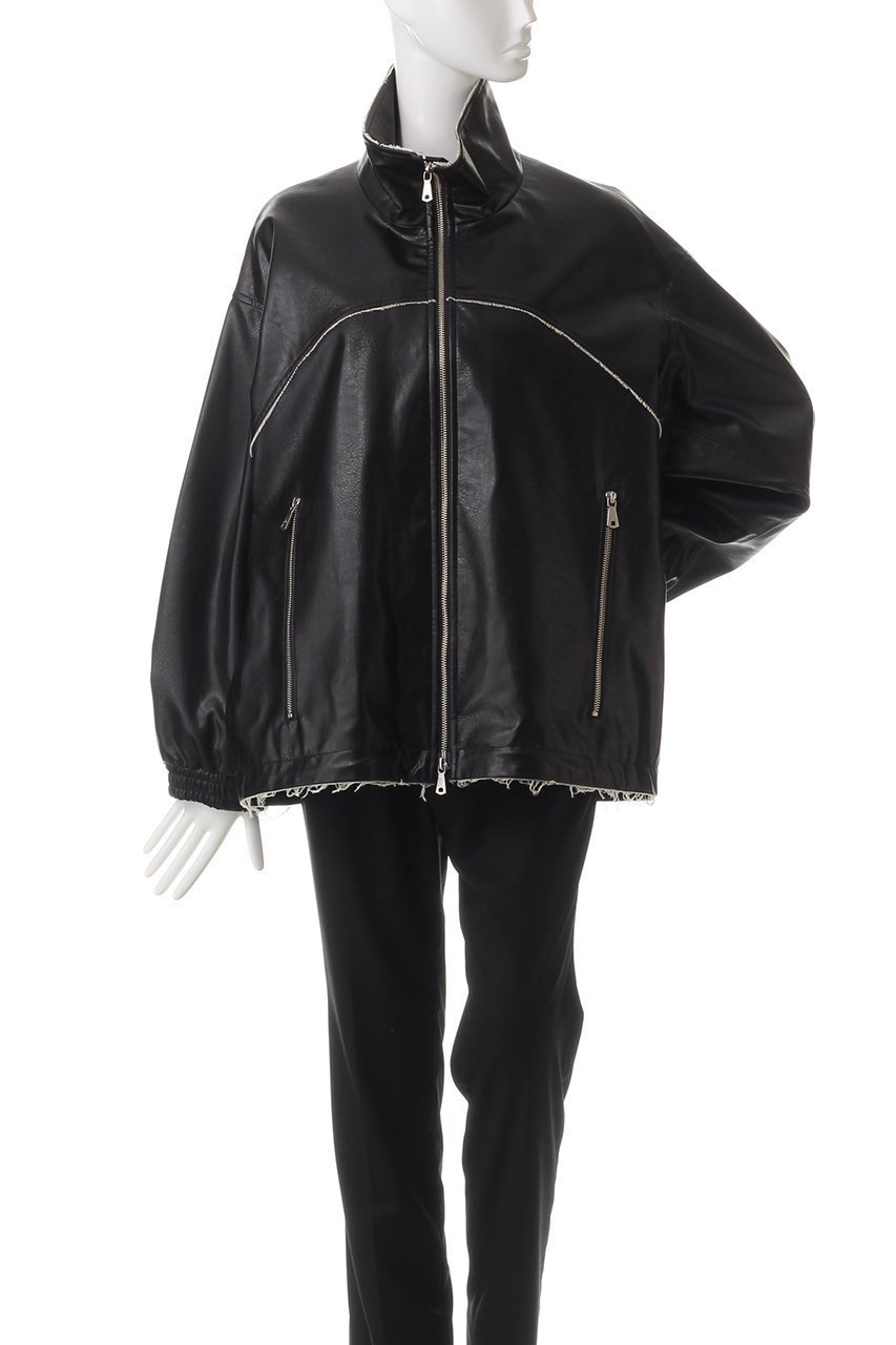 【メゾンスペシャル/MAISON SPECIAL】の【UNISEX】フリンジ切リ替エアーティフィシャルレザージップブルゾン 人気、トレンドファッション・服の通販 founy(ファニー) 　ファッション　Fashion　レディースファッション　WOMEN　アウター　Coat Outerwear　ジャケット　Jackets　ブルゾン　Blouson/Jackets　ユニセックス　Unisex　ジャケット　Jacket　スタンド　Stand　スリーブ　Sleeve　フリンジ　Fringe　ブルゾン　Blouson　リアル　Real　ロング　Long　other-2|ID: prp329100004247982 ipo3291000000031378063