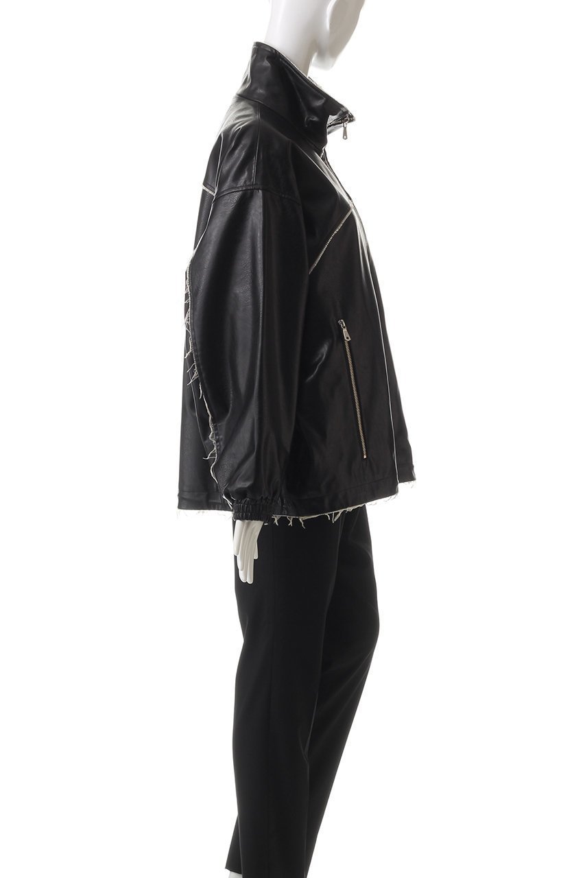 【メゾンスペシャル/MAISON SPECIAL】の【UNISEX】フリンジ切リ替エアーティフィシャルレザージップブルゾン 人気、トレンドファッション・服の通販 founy(ファニー) 　ファッション　Fashion　レディースファッション　WOMEN　アウター　Coat Outerwear　ジャケット　Jackets　ブルゾン　Blouson/Jackets　ユニセックス　Unisex　ジャケット　Jacket　スタンド　Stand　スリーブ　Sleeve　フリンジ　Fringe　ブルゾン　Blouson　リアル　Real　ロング　Long　other-3|ID: prp329100004247982 ipo3291000000031378064