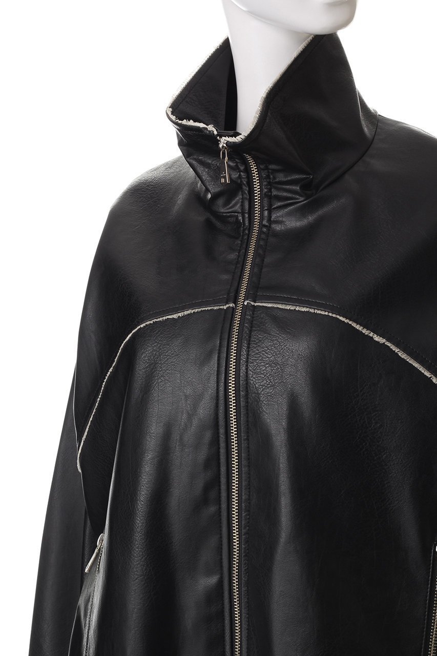 【メゾンスペシャル/MAISON SPECIAL】の【UNISEX】フリンジ切リ替エアーティフィシャルレザージップブルゾン 人気、トレンドファッション・服の通販 founy(ファニー) 　ファッション　Fashion　レディースファッション　WOMEN　アウター　Coat Outerwear　ジャケット　Jackets　ブルゾン　Blouson/Jackets　ユニセックス　Unisex　ジャケット　Jacket　スタンド　Stand　スリーブ　Sleeve　フリンジ　Fringe　ブルゾン　Blouson　リアル　Real　ロング　Long　other-5|ID: prp329100004247982 ipo3291000000031378066