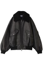 【メゾンスペシャル/MAISON SPECIAL】の【UNISEX】SHEEPレザーG1ムートン襟ブルゾン D.BLK(ブラック)|ID: prp329100004247983 ipo3291000000032936408
