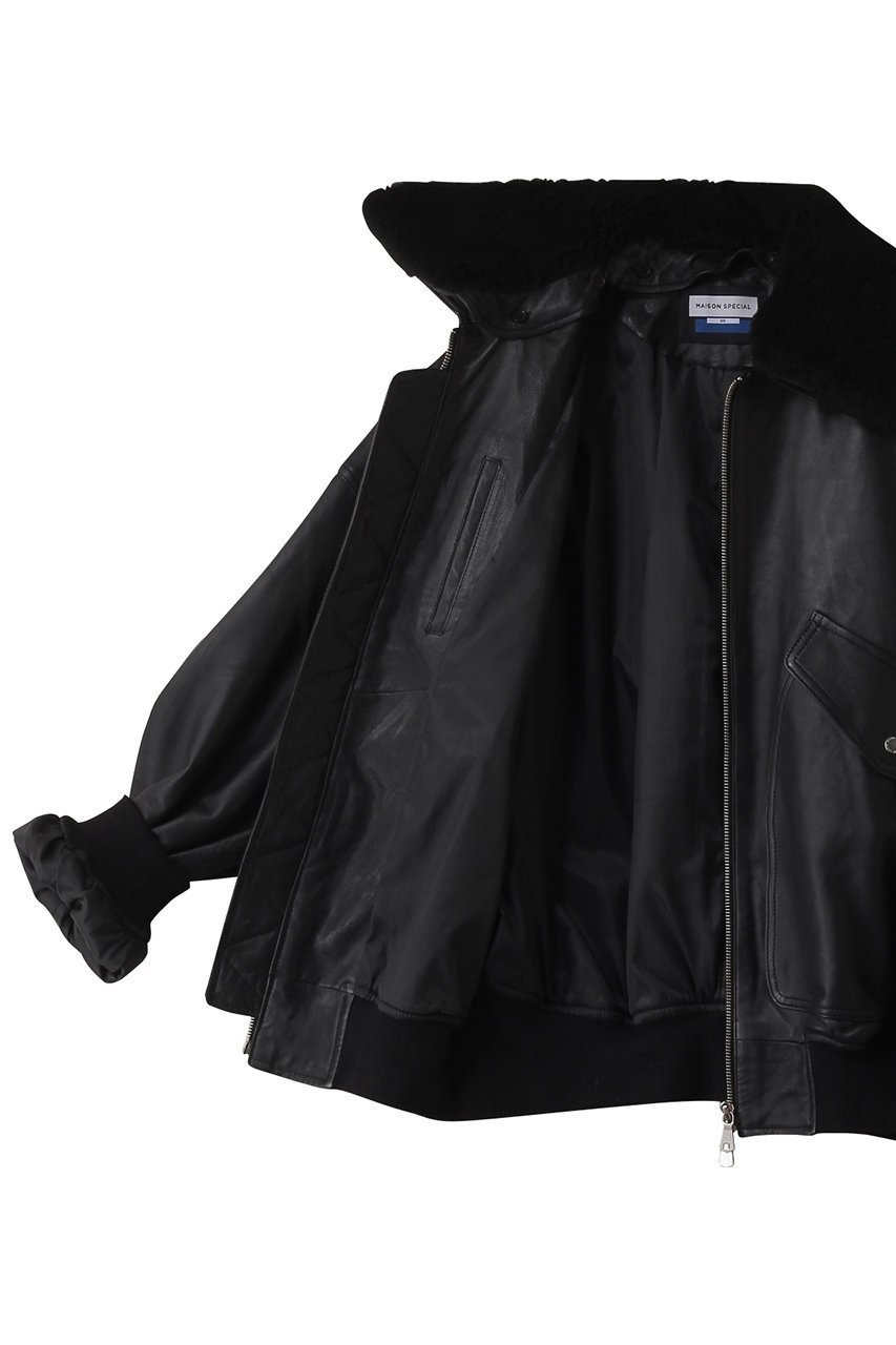 【メゾンスペシャル/MAISON SPECIAL】の【UNISEX】SHEEPレザーG1ムートン襟ブルゾン 人気、トレンドファッション・服の通販 founy(ファニー) 　ファッション　Fashion　レディースファッション　Fashion for Women　アウター　Coat / Outerwear Collection　レディースジャケット・軽アウター　Jackets　ブルゾンジャケット・スポーティアウター　Blouson Jackets　ユニセックス　Unisex, Genderless　ジャケット　Jacket, Outerwear　スタイリッシュ　Stylish, Fashionable　スリーブ　Sleeve, Long Sleeve / Short Sleeve　ブルゾン　Blouson, Bomber Jacket　ムートン　Shearling, Mouton　ロング　Long, Long-Length　other-6|ID: prp329100004247983 ipo3291000000032936453