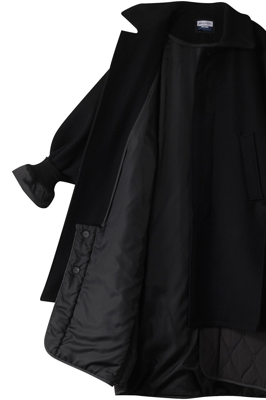【メゾンスペシャル/MAISON SPECIAL】の【UNISEX】レイヤリングキルティングコート 人気、トレンドファッション・服の通販 founy(ファニー) 　ファッション　Fashion　レディースファッション　Fashion for Women　アウター　Coat / Outerwear Collection　コート・ロングコート・ピーコート　Long Coats, Peacoats & More　ジュエリー　Jewelry　ファッションリング　Fashion Rings　イヤリング・フープ・ドロップタイプ　Hoop, Drop & Clip Earrings　ユニセックス　Unisex, Genderless　おすすめ　Recommended / Our Picks　スリーブ　Sleeve, Long Sleeve / Short Sleeve　ロング　Long, Long-Length　other-6|ID: prp329100004247986 ipo3291000000032941282