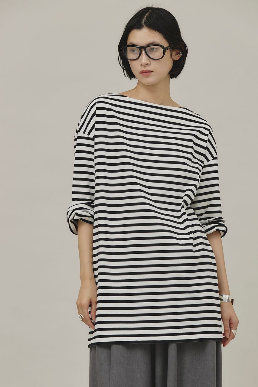 【カレンソロジー/Curensology】の&RCPBLボーダープルオーバー 人気、トレンドファッション・服の通販 founy(ファニー) 　ファッション　Fashion　レディースファッション　Fashion for Women　トップス・カットソー　Cut & Sew Tops　シャツ・ブラウス・オフィスカジュアル　Elegant Blouses & Button-Ups　ロングTシャツ・Tシャツ　Longline T-Shirts & Tees　カジュアルプルオーバー・ニットトップス　Pullovers & Knit Tops / Casual Pullovers　カットソー・ベーシックTシャツ　Cut-and-Sewn Tops / Stretch Tees & Basics　スリーブ　Sleeve, Long Sleeve / Short Sleeve　ボーダー　Border, Stripe　ロング　Long, Long-Length　再入荷　Restock / Back in Stock　other-3|ID: prp329100004247993 ipo3291000000035433310