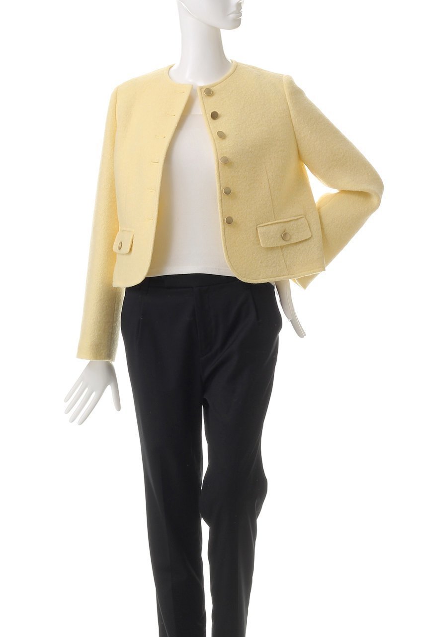 【アルアバイル/allureville】のブークレーノーカラージャケット 人気、トレンドファッション・服の通販 founy(ファニー) 　ファッション　Fashion　レディースファッション　Fashion for Women　アウター　Coat / Outerwear Collection　レディースジャケット・軽アウター　Jackets　ノーカラージャケット / シンプル上品コーデ　Collarless Jackets　コンパクト　Compact, Small Size　ジャケット　Jacket, Outerwear　リュクス　Luxury, Elegant, High-End, Chic　other-7|ID: prp329100004247996 ipo3291000000032936695