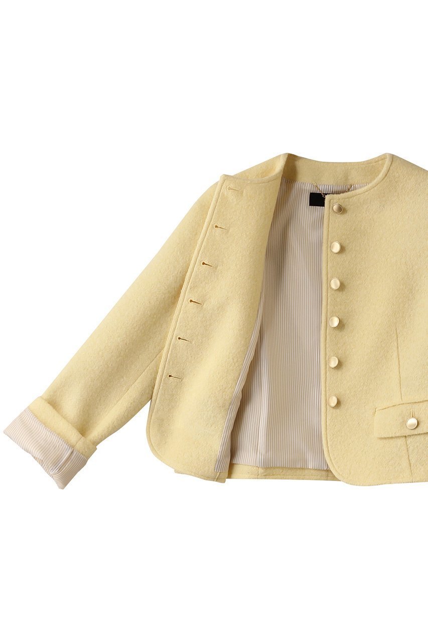 【アルアバイル/allureville】のブークレーノーカラージャケット 人気、トレンドファッション・服の通販 founy(ファニー) 　ファッション　Fashion　レディースファッション　Fashion for Women　アウター　Coat / Outerwear Collection　レディースジャケット・軽アウター　Jackets　ノーカラージャケット / シンプル上品コーデ　Collarless Jackets　コンパクト　Compact, Small Size　ジャケット　Jacket, Outerwear　リュクス　Luxury, Elegant, High-End, Chic　other-6|ID: prp329100004247996 ipo3291000000035720782