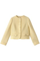 【アルアバイル/allureville】のブークレーノーカラージャケット 人気、トレンドファッション・服の通販 founy(ファニー) ファッション Fashion レディースファッション Fashion for Women アウター Coat / Outerwear Collection レディースジャケット・軽アウター Jackets ノーカラージャケット / シンプル上品コーデ Collarless Jackets コンパクト Compact, Small Size ジャケット Jacket, Outerwear リュクス Luxury, Elegant, High-End, Chic thumbnail イエロー|ID: prp329100004247996 ipo3291000000036498742