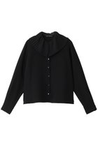 【ミズイロ インド/mizuiro ind】のpleats collar shirt シャツ black|ID:prp329100004247997