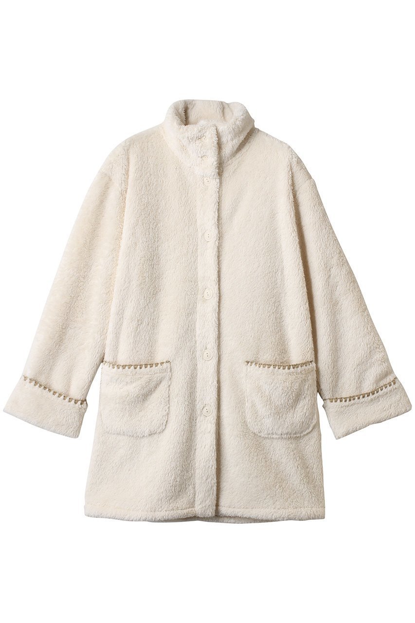 【キッドブルー/KID BLUE】の24フラッフィーシャギーガウン インテリア・キッズ・メンズ・レディースファッション・服の通販 founy(ファニー) 　ファッション　Fashion　レディースファッション　Fashion for Women　トップス・カットソー　Cut & Sew Tops　お家時間・ステイホーム　Stay Home / At Home　ガウン　Gown, Robe　スタンド　Stand Collar, Upright Stand　スリーブ　Sleeve, Long Sleeve / Short Sleeve　パジャマ　Pajamas, Sleepwear　ロング　Long, Long-Length　人気　Popular, Best Seller　再入荷　Restock / Back in Stock　アイボリー|ID: prp329100004248017 ipo3291000000034875450