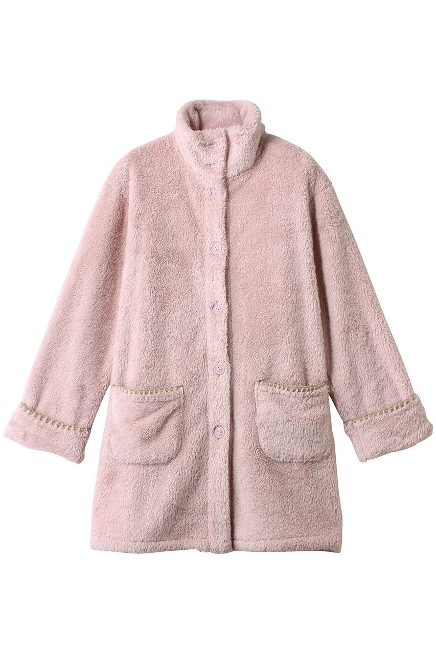 【キッドブルー/KID BLUE】の24フラッフィーシャギーガウン インテリア・キッズ・メンズ・レディースファッション・服の通販 founy(ファニー) 　ファッション　Fashion　レディースファッション　Fashion for Women　トップス・カットソー　Cut & Sew Tops　お家時間・ステイホーム　Stay Home / At Home　ガウン　Gown, Robe　スタンド　Stand Collar, Upright Stand　スリーブ　Sleeve, Long Sleeve / Short Sleeve　パジャマ　Pajamas, Sleepwear　ロング　Long, Long-Length　人気　Popular, Best Seller　新作・新入荷　New Arrivals / New In　ピンク|ID: prp329100004248017 ipo3291000000035146811