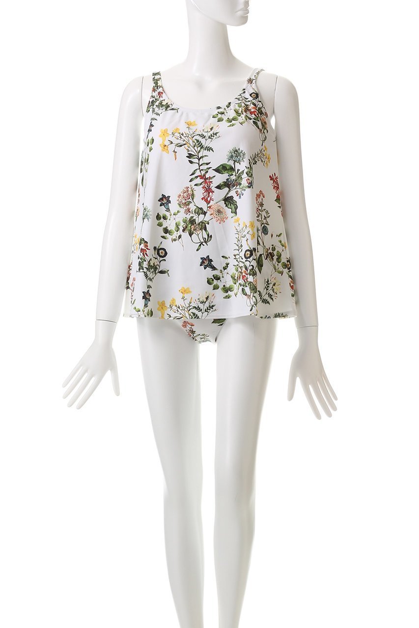 【コーラルヴェール/Coral Veil】のArt Botanicalショルダードレス3点セット 人気、トレンドファッション・服の通販 founy(ファニー) 　ファッション　Fashion　レディースファッション　Fashion for Women　水着　Swimwear　レディース水着・ビーチウェア　Swimwear & Beachwear　ショルダー　Shoulder, Shoulder Strap　ショーツ　Shorts, Short Pants　スポーツ　Sports, Activewear　ドレス　Dress, One-Piece　ビーチ　Beach, Seaside　フラワー　Flower, Floral　水着　Swimsuit, Swimwear　other-7|ID: prp329100004249213 ipo3291000000036112652