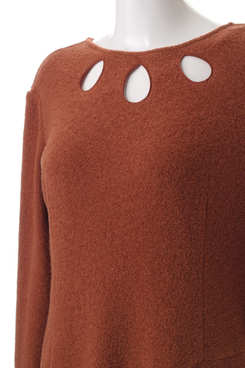 【ティーチ/TEECHI】の「ディオボンカールワンピース」ウールジャージ 人気、トレンドファッション・服の通販 founy(ファニー) 　ファッション　Fashion　レディースファッション　WOMEN　ワンピース　Dress　チュニック　Tunic　インナー　Inner　カッティング　Cutting　チュニック　Tunic　デコルテ　Decolletage　ドレス　Dress　ボトム　Bottom　ロング　Long　other-5|ID: prp329100004250706 ipo3291000000031377052