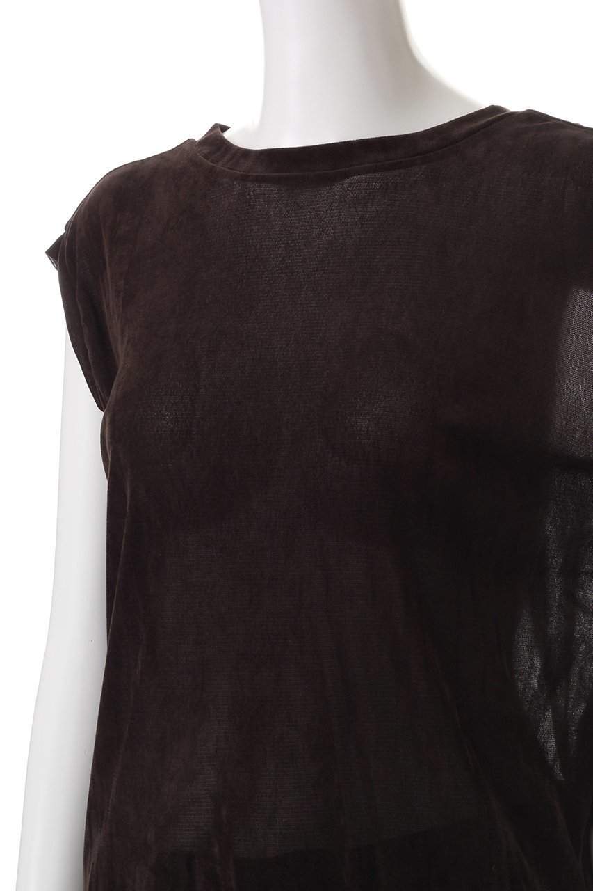 【ティーチ/TEECHI】の「レイヤード アシメトップス」スムースフロッキー 人気、トレンドファッション・服の通販 founy(ファニー) 　ファッション　Fashion　レディースファッション　WOMEN　トップス・カットソー　Tops/Tshirt　シャツ/ブラウス　Shirts/Blouses　ロング / Tシャツ　T-Shirts　カットソー　Cut and Sewn　アシンメトリー　Asymmetry　スリーブ　Sleeve　ノースリーブ　No Sleeve　ロング　Long　A/W・秋冬　Aw・Autumn/Winter・Fw・Fall-Winter　other-5|ID: prp329100004250707 ipo3291000000031377062