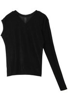 【ティーチ/TEECHI】の「レイヤード アシメトップス」スムースフロッキー ブラック|ID: prp329100004250707 ipo3291000000032891148