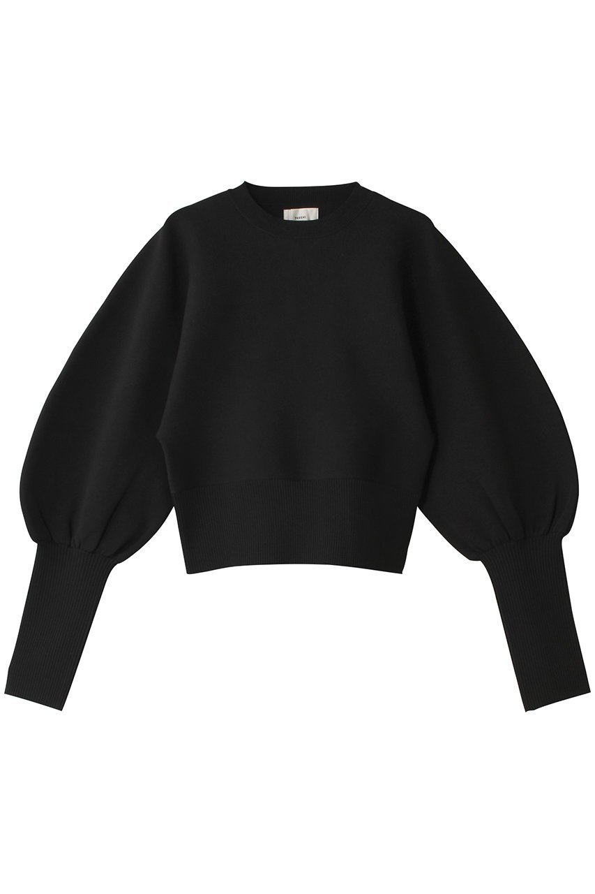 【ティーチ/TEECHI】の「バルーンスリーブグラマラスニット」ウォッシャブルヤーン インテリア・キッズ・メンズ・レディースファッション・服の通販 founy(ファニー) 　ファッション　Fashion　レディースファッション　Fashion for Women　トップス・カットソー　Cut & Sew Tops　ニット　Knit Tops & Sweaters　カジュアルプルオーバー・ニットトップス　Pullovers & Knit Tops / Casual Pullovers　エレガント 上品　Elegant　カフス　Cuff Design　シンプル　Simple, Minimal　スリーブ　Sleeve, Long Sleeve / Short Sleeve　デニム　Denim, Jeans Material　ブラック|ID: prp329100004250708 ipo3291000000035623343