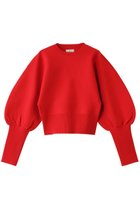 【ティーチ/TEECHI】の「バルーンスリーブグラマラスニット」ウォッシャブルヤーン レッド|ID: prp329100004250708 ipo3291000000035623344