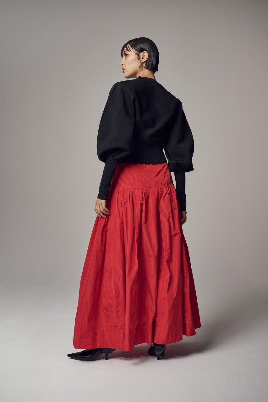 【ティーチ/TEECHI】の「バルーンスリーブグラマラスニット」ウォッシャブルヤーン 人気、トレンドファッション・服の通販 founy(ファニー) 　ファッション　Fashion　レディースファッション　Fashion for Women　トップス・カットソー　Cut & Sew Tops　ニット　Knit Tops & Sweaters　カジュアルプルオーバー・ニットトップス　Pullovers & Knit Tops / Casual Pullovers　エレガント 上品　Elegant　カフス　Cuff Design　シンプル　Simple, Minimal　スリーブ　Sleeve, Long Sleeve / Short Sleeve　デニム　Denim, Jeans Material　other-7|ID: prp329100004250708 ipo3291000000035623356