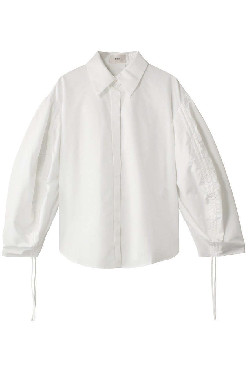 【ティーチ/TEECHI】の「エアバルーンブラウス」リッチタフタ 人気、トレンドファッション・服の通販 founy(ファニー) 　ファッション　Fashion　レディースファッション　Fashion for Women　トップス・カットソー　Cut & Sew Tops　シャツ・ブラウス・オフィスカジュアル　Elegant Blouses & Button-Ups　ギャザー　Gathered, Ruffled　スリーブ　Sleeve, Long Sleeve / Short Sleeve　タフタ　Taffeta, Structured Fabric　バルーン　Balloon, Balloon Silhouette　ラグジュアリー　Luxury, Elegant　ロング　Long, Long-Length　 other-1|ID: prp329100004250709 ipo3291000000035823159