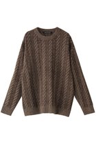 【ミズイロ インド/mizuiro ind】のplating stitch knit crew neck P/O プルオーバー brown|ID: prp329100004250762 ipo3291000000029500984