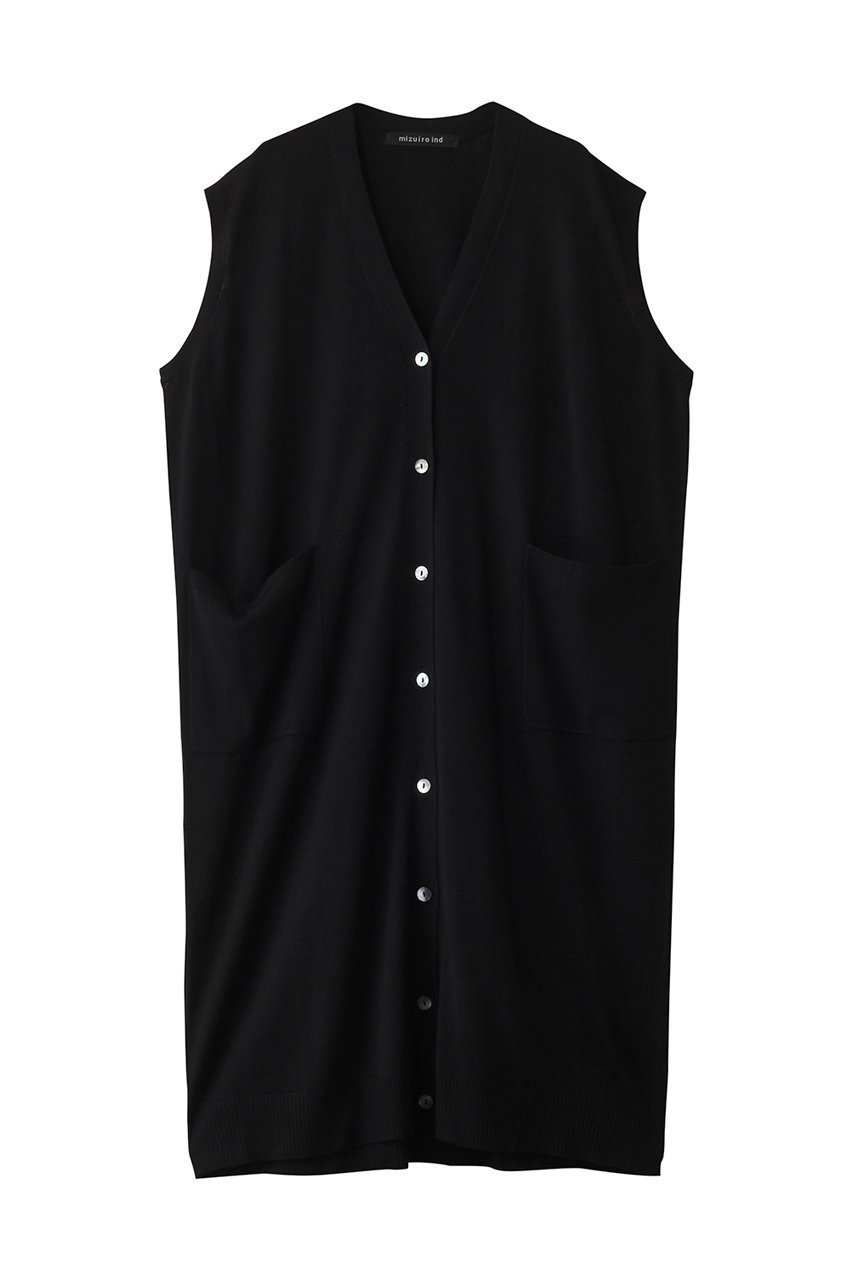 【ミズイロ インド/mizuiro ind】のV neck long vest ベスト インテリア・キッズ・メンズ・レディースファッション・服の通販 founy(ファニー) 　ファッション　Fashion　レディースファッション　WOMEN　アウター　Coat Outerwear　ジャケット　Jackets　シンプル　Simple　ジャケット　Jacket　ベスト　Vest　NEW・新作・新着・新入荷　New Arrivals　black|ID: prp329100004250763 ipo3291000000029500999