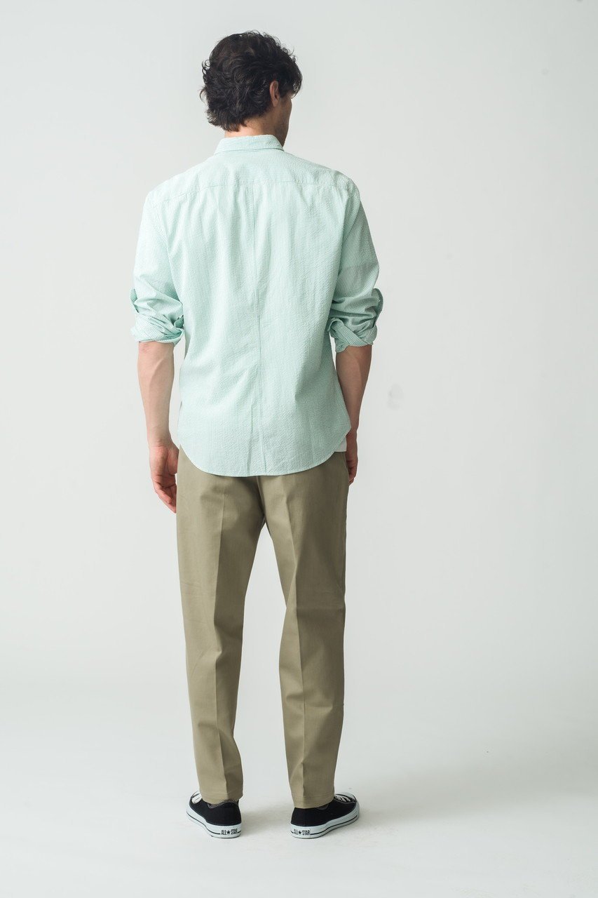 【フランク&アイリーン/Frank&Eileen / MEN】の【MEN】FINBAR イタリアンコットン グリーンストライプシャツ 人気、トレンドファッション・服の通販 founy(ファニー) 　ファッション　Fashion　メンズファッション　Fashion for Men　ストライプ　Stripe, Striped Pattern　スリーブ　Sleeve, Long Sleeve / Short Sleeve　リラックス　Relax, Relaxed Fit　ロング　Long, Long-Length　新作・新入荷　New Arrivals / New In　other-7|ID: prp329100004250768 ipo3291000000032703707